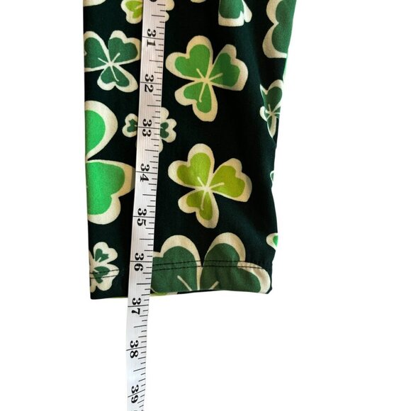 Women's Super Soft Green Lucky Clover Leggings - Picture 7 of 7